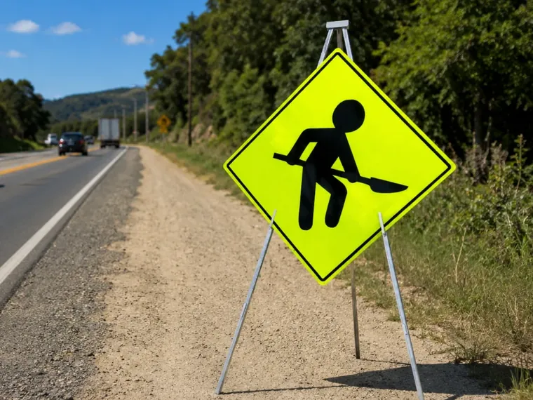 Señalización transitoria para obras